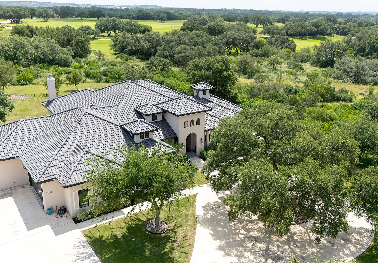 Aerial view of the estate